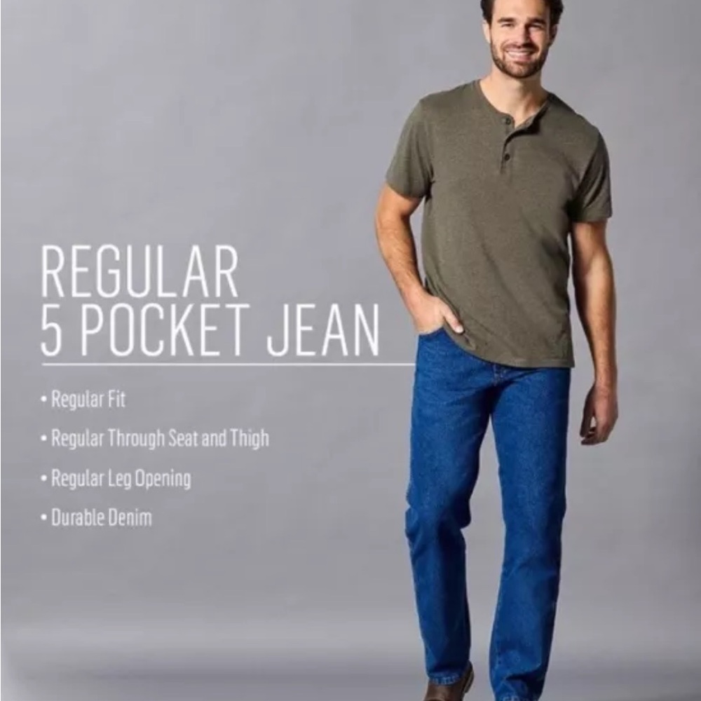 Rustler Jeans 50x30 Straight Leg Regular Fit Stonewashed NWT